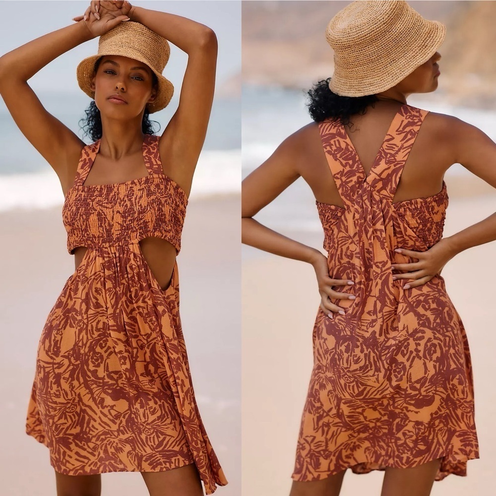 Anthropologie The Piper Bandeau Cutout Mini Dress